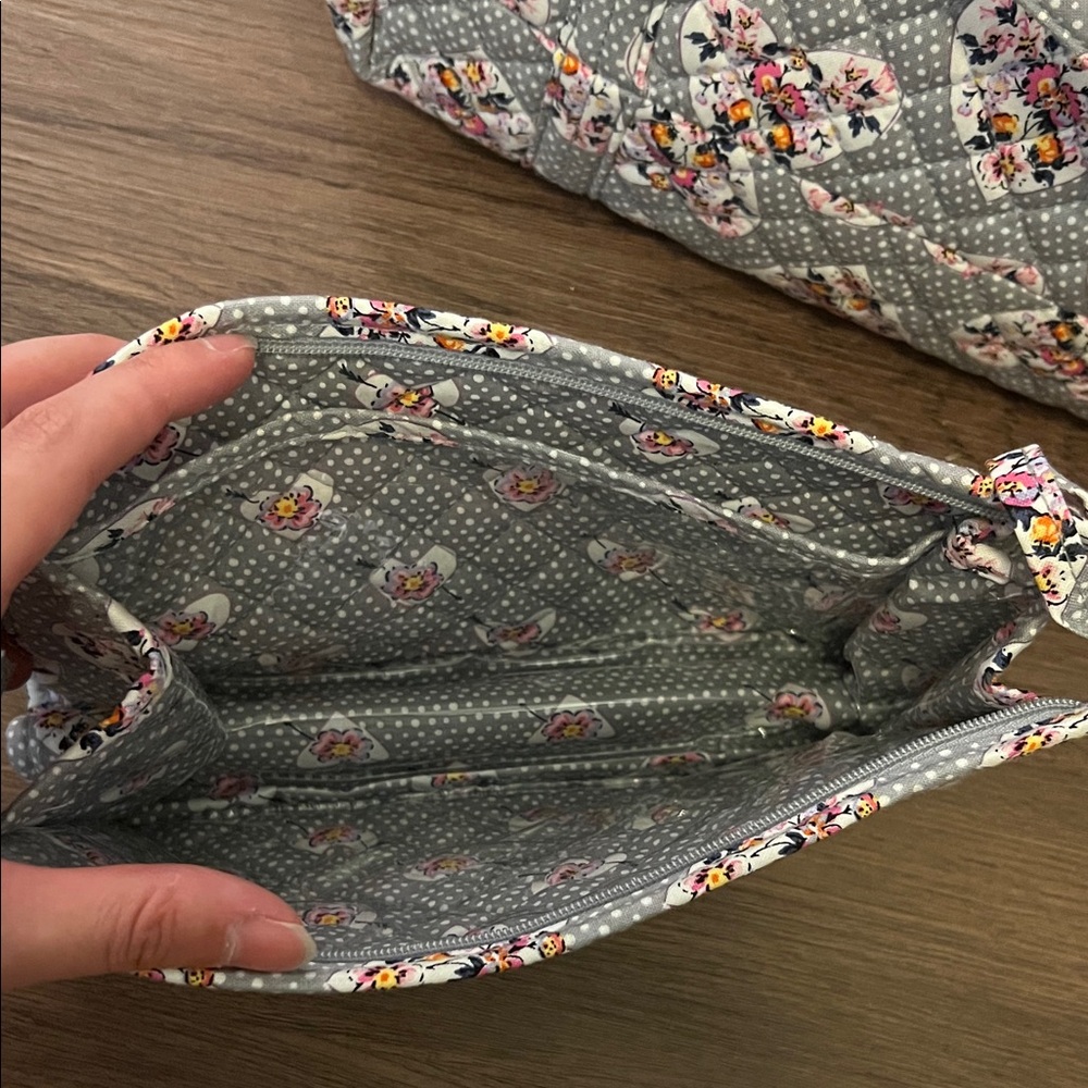 Vera Bradley Gray Floral Heart Tote - Picture 6 of 7